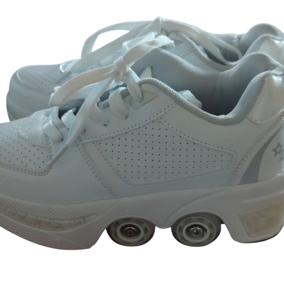 Unisex White Silver Roller Skate Shoes WMS Size EUR 37 US 7 Eqv to Youth Sz 5 - Picture 11 of 15
